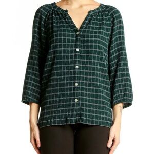 J. Jill Green Button Down Shirt Relaxed Fit